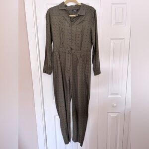Madewell green dot jumpsuit